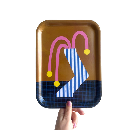 Jolanda Epprecht - Serviertablett "Gestreifte Vase" (5 Stück)