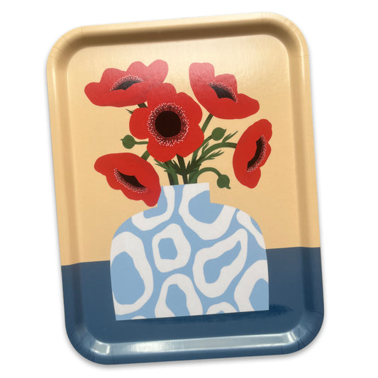 Jolanda Epprecht - Serviertablett "Anemonen" (gross) (5 Stück)