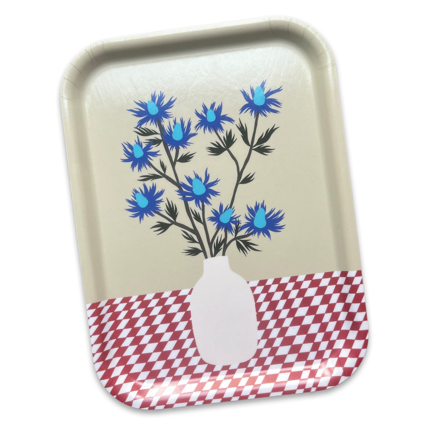 Jolanda Epprecht - Serviertablett "Blaudisteln" (klein) (5 Stück)