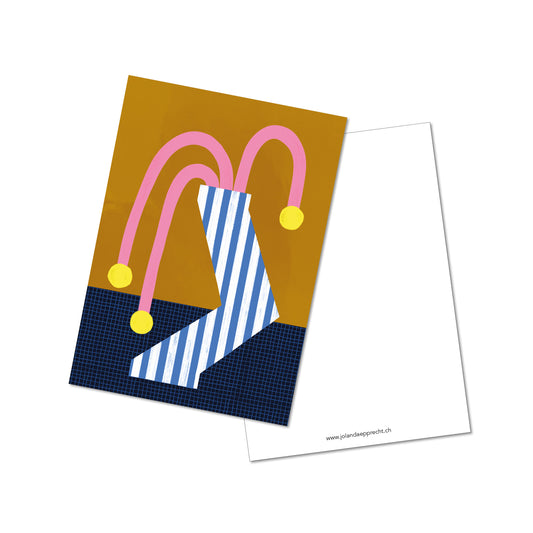 Jolanda Epprecht - Postkarte "Vase Streifen 2" (5 Stück)