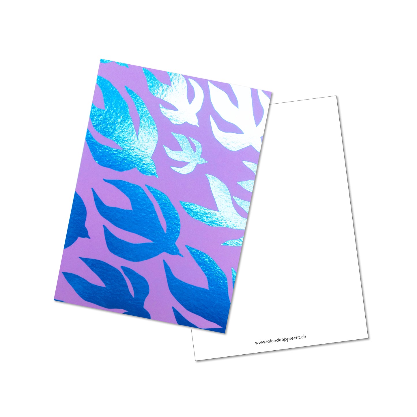 Jolanda Epprecht - Postkarte "Vögel glanz" (5 Stück)
