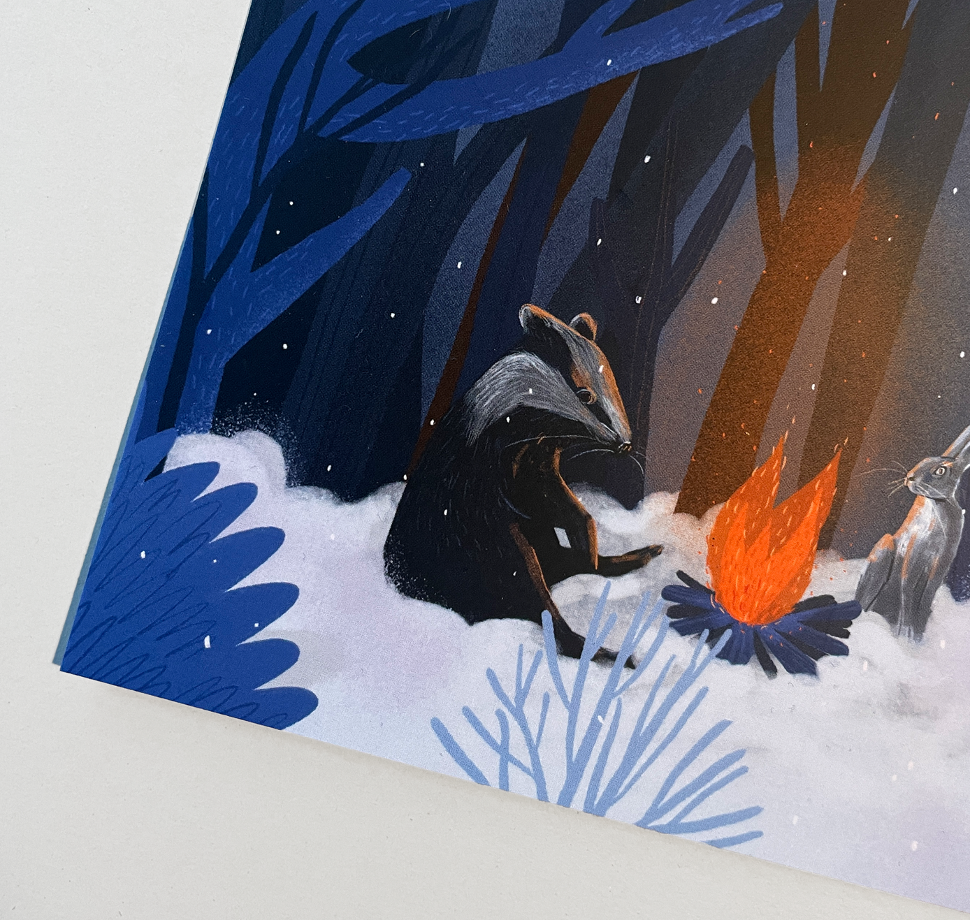 petrahilber - Postkarte "Dachs im Wald" (5 Stück)