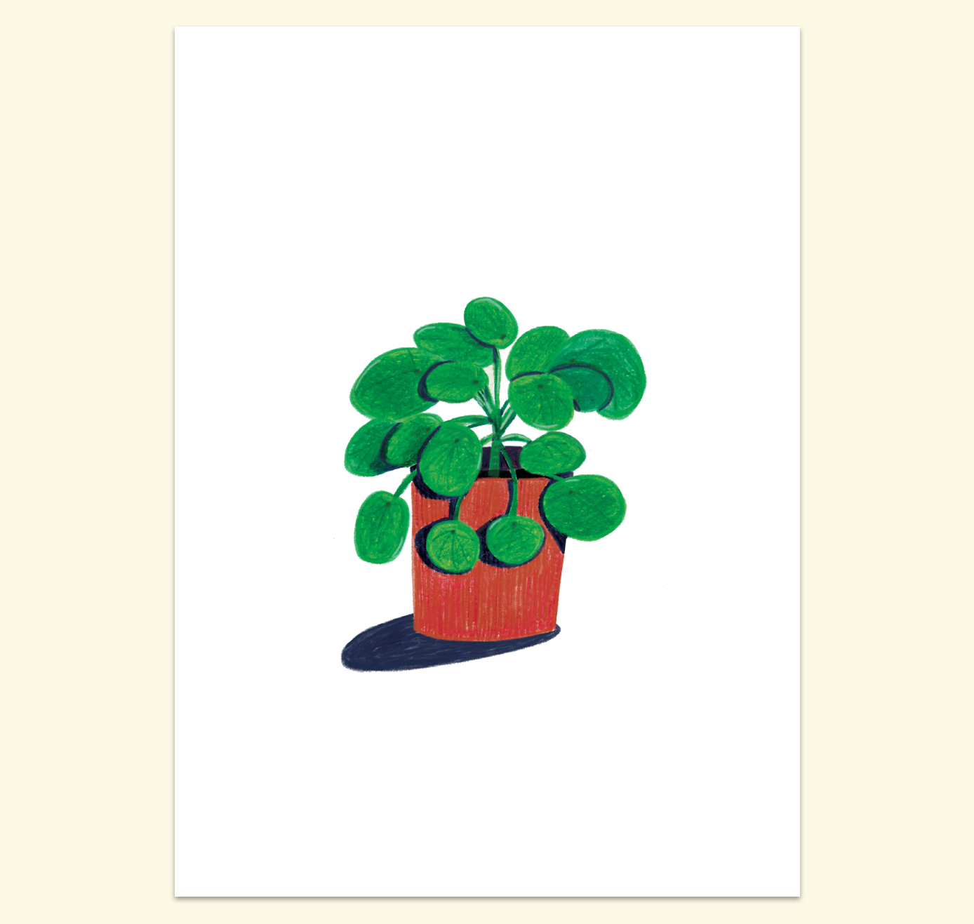 petrahilber - Postkarte "Pilea" (5 Stück)