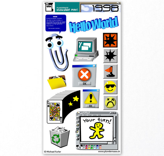 Plundernase - Stickerbogen "1998" (5 Stück)