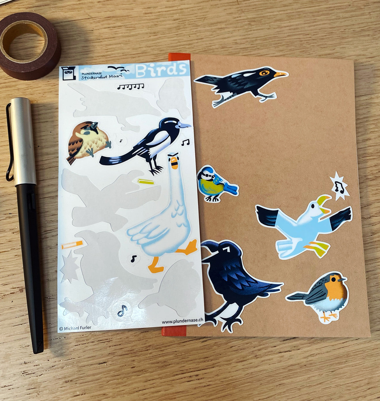 Plundernase - Stickerbogen "Birds" (5 Stück)