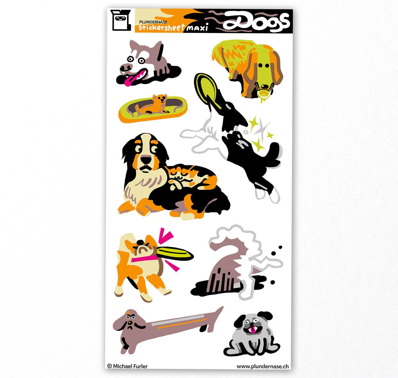Plundernase - Stickerbogen "Dogs" (5 Stück)