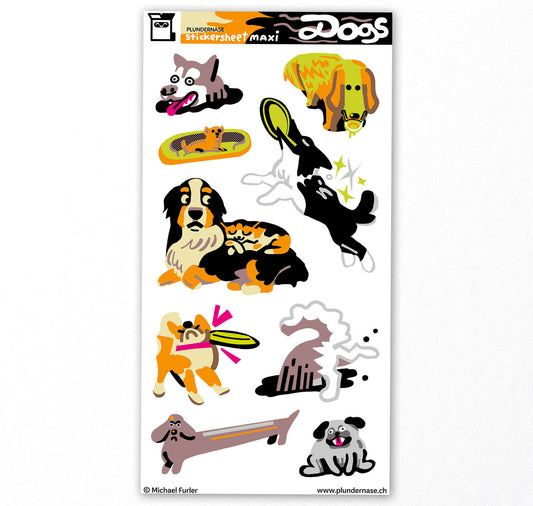 Plundernase - Stickerbogen "Dogs" (5 Stück)