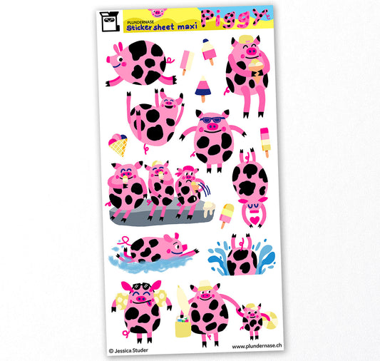 Plundernase - Stickerbogen "Piggy" (5 Stück)