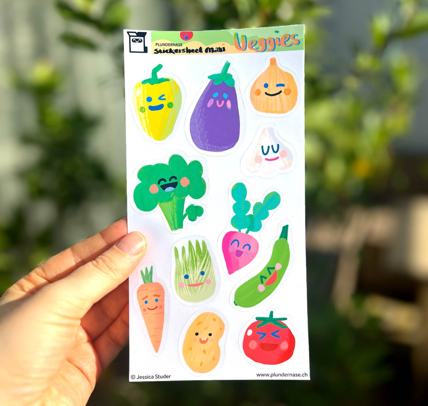 Plundernase - Stickerbogen "Veggies" (5 Stück)