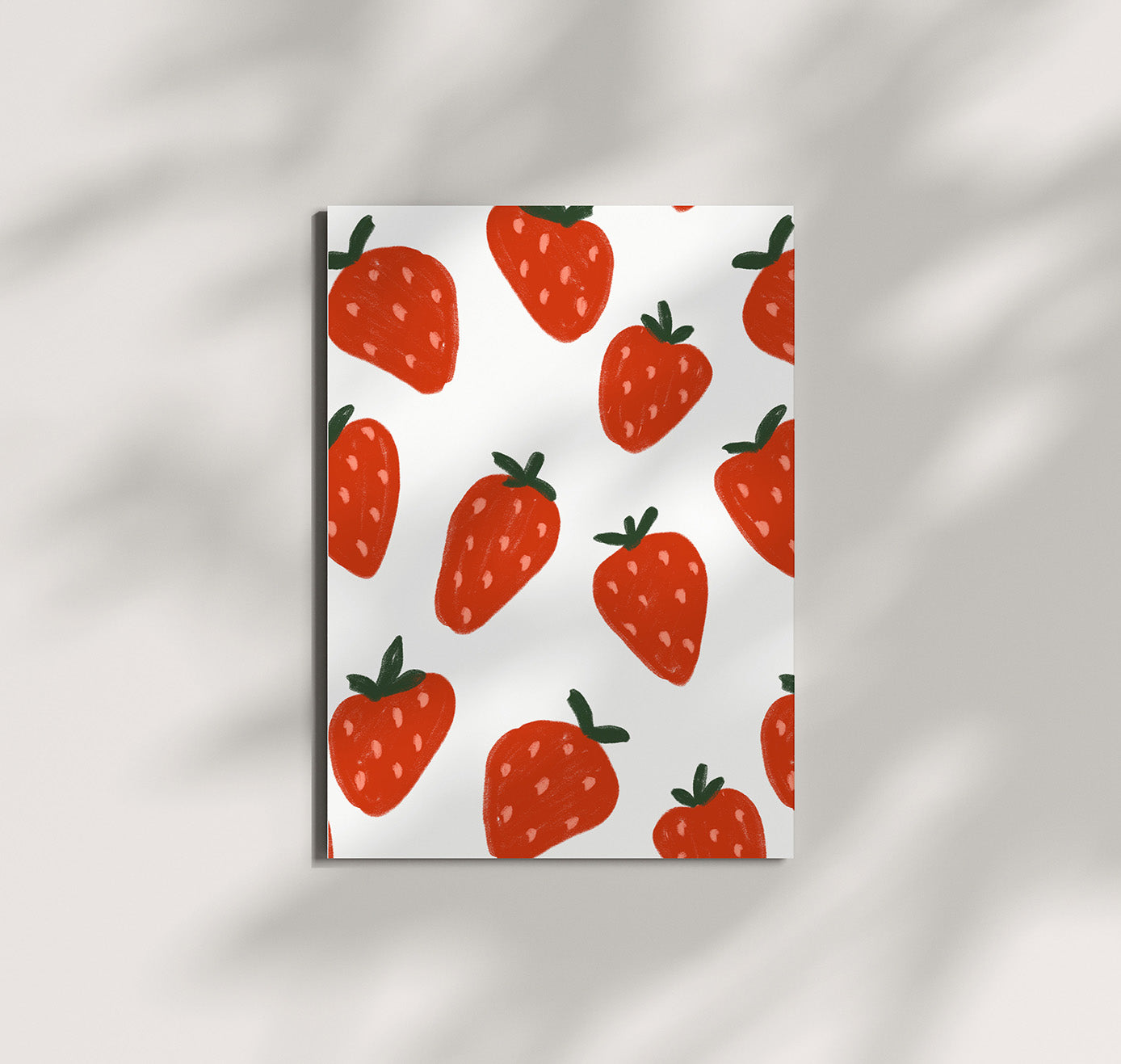 Pomba - Grusskarte "strawberry field" (5 Stück)