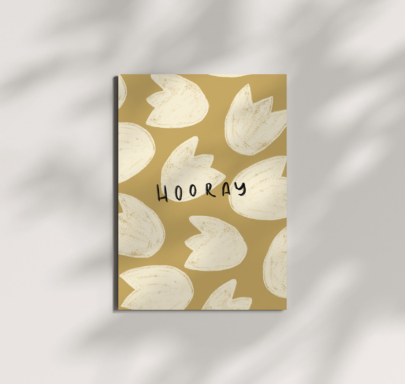 Pomba - Grusskarte "HOORAY BEIGE" (5 Stück)