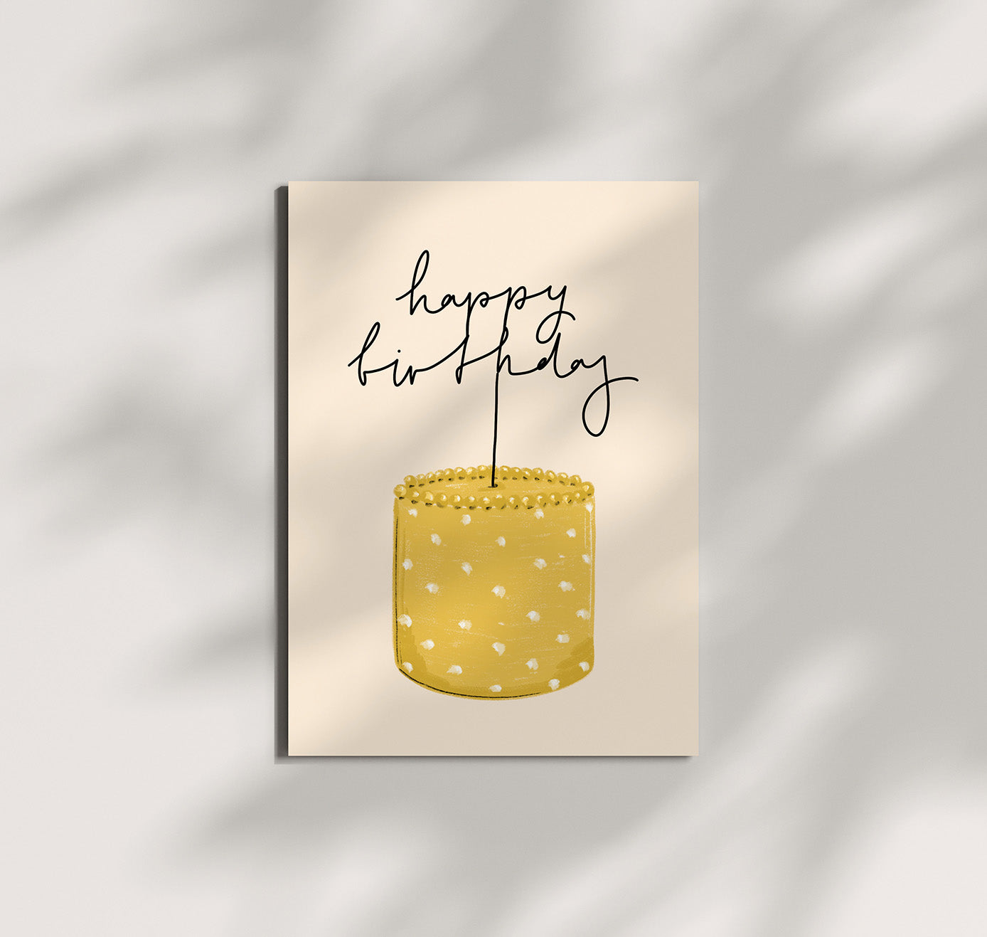 Pomba - Postkarte "Yellow birthday wishes" (10 Stück)