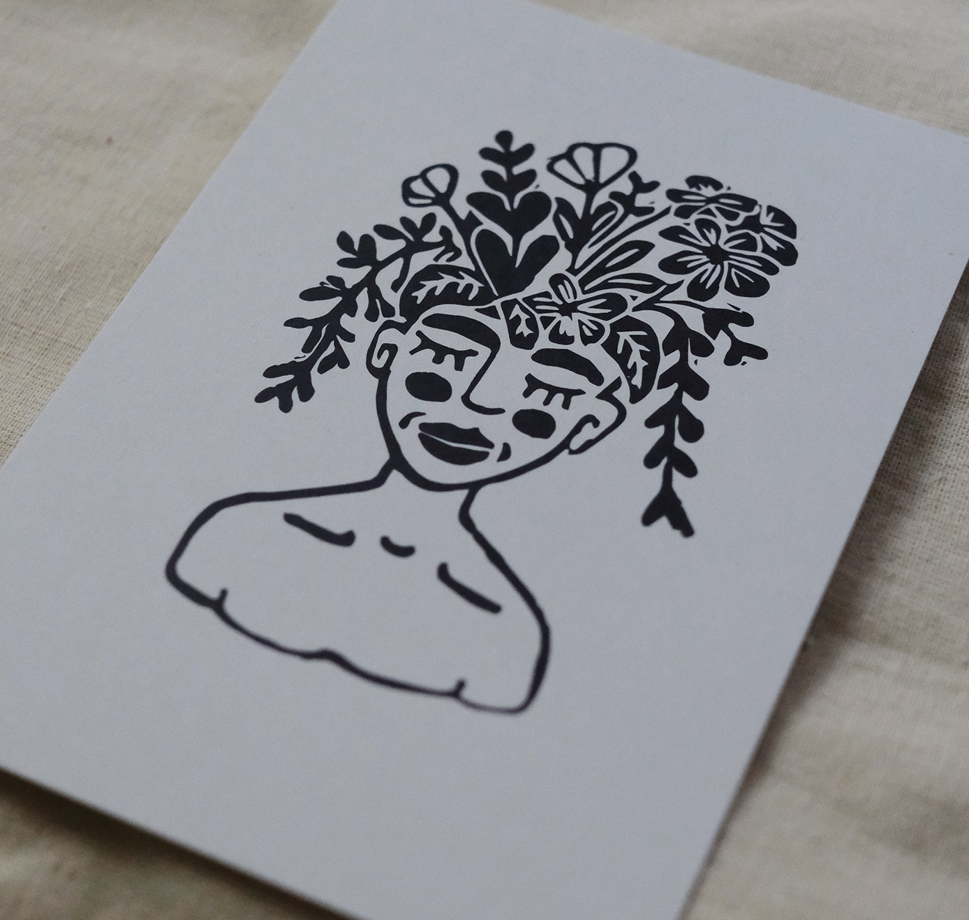 Talinolou - Postkarte "Flowerhead" (10 Stück)