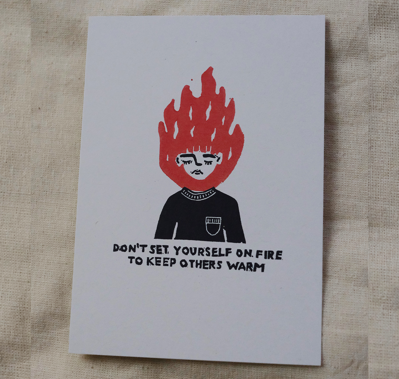 Talinolou - Postkarte "don‘t set yourself on fire" (10 Stück)