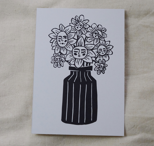 Talinolou - Postkarte "Sleepy Flowers" (10 Stück)