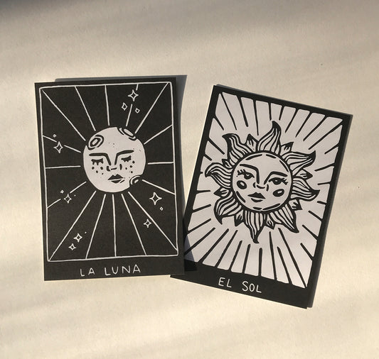 Talinolou - Postkartenset "el sol / la luna" (10 Stück)