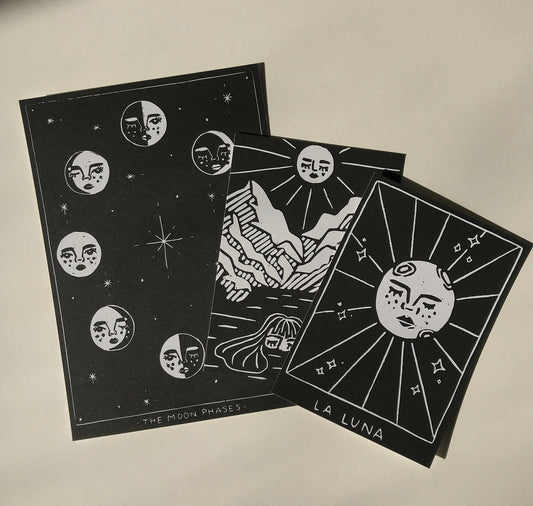 Talinolou - Postkartenset "Mond" (5 Stück)