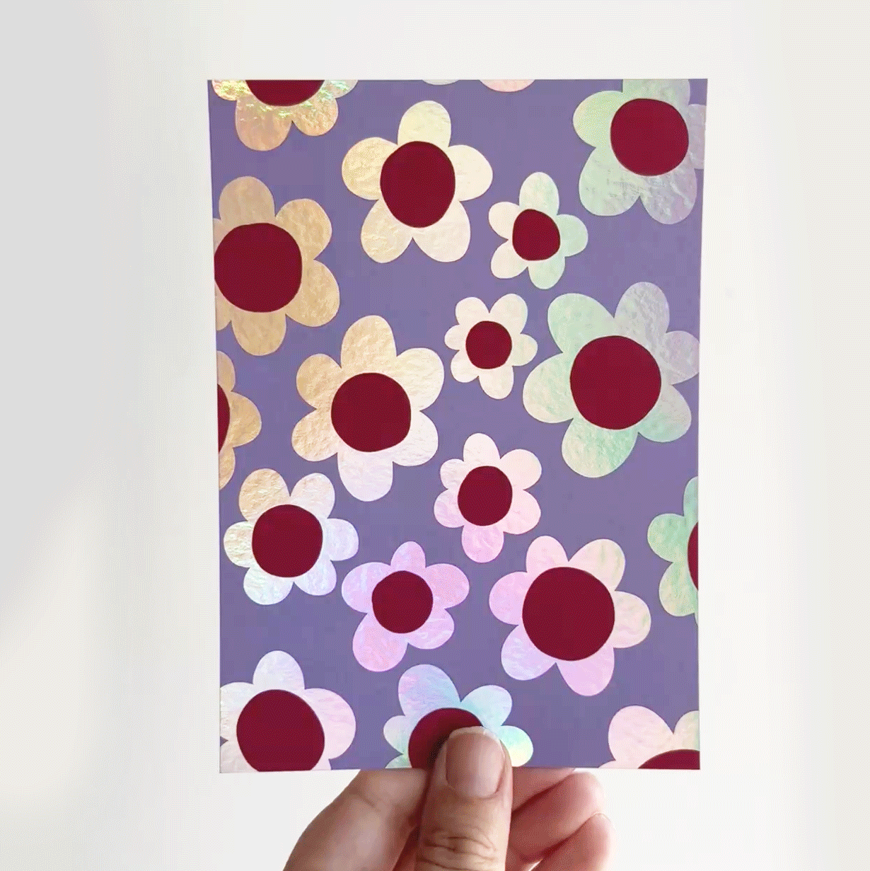 Jolanda Epprecht - Postkarte "Blümchen Holo" (5 Stück)